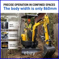 1.2 Ton Mini Excavator 13.5HP B&S Gas Engine with Hydraulic Thumb EPA US Free Ship