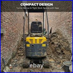1.2 Ton Mini Excavator 13.5HP B&S Gas Engine with Hydraulic Thumb EPA US Free Ship