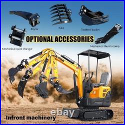 1.2 Ton Mini Excavator 13.5HP B&S Gas Engine with Hydraulic Thumb EPA US Free Ship