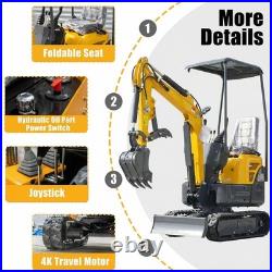1.2 Ton Mini Excavator 13.5HP B&S Gas Engine with Hydraulic Thumb EPA US Free Ship
