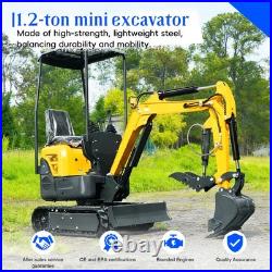 1.2 Ton Mini Excavator 13.5HP B&S Gas Engine with Hydraulic Thumb EPA US Free Ship