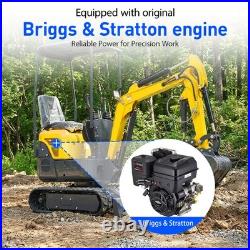 1.2 Ton Mini Excavator 13.5HP B&S Gas Engine with Hydraulic Thumb EPA US Free Ship