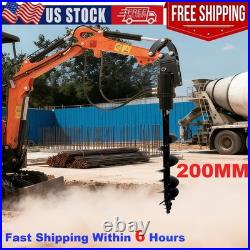 1-2 Tons 200mm Mini Excavator Attachment Hydraulic Auger Drill Attachments