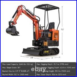 1.3Ton 23hp Mini Excavator Mini Crawler Digger With Briggs&Stratton EPA Engine US