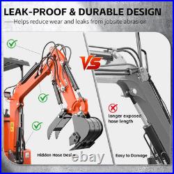 1.4TMini Excavator Tracked 13.5HP GasB&S EPA Engine 1Year Warranty FREE SHIP