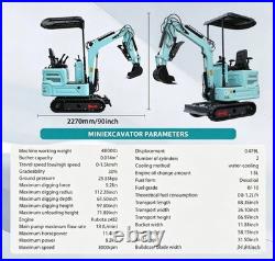 1.4T Mini Excavator Kubota EPA Gas Engine Pilot Control+5Attachments Free Shipp 1.4T Mini Excavator Kubota EPA Gas Engine Pilot Control+5Attachments Free Shipp