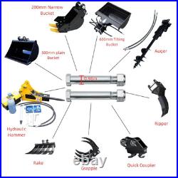 1.4T Mini Excavator Kubota EPA Gas Engine Pilot Control+5Attachments Free Shipp 1.4T Mini Excavator Kubota EPA Gas Engine Pilot Control+5Attachments Free Shipp