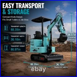 1.4Ton Mini Excavator KUBOTA Crawler Pilot Digger Hydraulic Pilot With4 Attachment