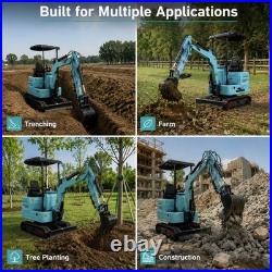1.4Ton Mini Excavator KUBOTA Crawler Pilot Digger Hydraulic Pilot With4 Attachment