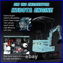 1.4Ton Mini Excavator KUBOTA Diesel Engine Pilot System with Hydralic Thumb USA