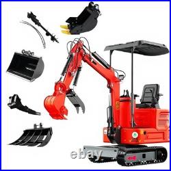 1.4Ton Mini Excavator KUBOTA Diesel Engine with Auger Drill Tracked Diggers USA