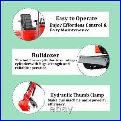 1.4Ton Mini Excavator KUBOTA Diesel Engine with Auger Drill Tracked Diggers USA