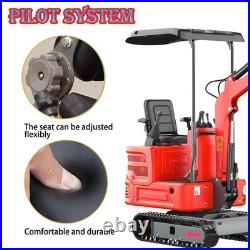 1.4Ton Mini Excavator KUBOTA Diesel Engine with Auger Drill Tracked Diggers USA