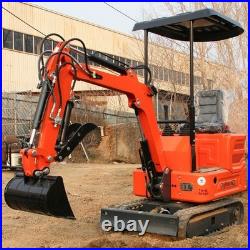 1.4Ton Mini Excavator KUBOTA Diesel Engine with Auger Drill Tracked Diggers USA