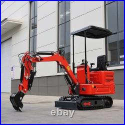 1.4Ton Mini Excavator KUBOTA Diesel Engine with Auger Drill Tracked Diggers USA
