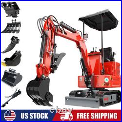1.4Ton Mini Excavator Kubota Diesel Pilot System with Auger Drill &5 Attachments