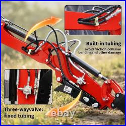 1.4Ton Mini Excavator Kubota Diesel Pilot System with Auger Drill &5 Attachments