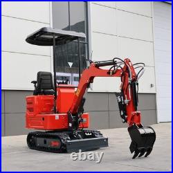 1.4Ton Mini Excavator Kubota Diesel Pilot System with Auger Drill &5 Attachments