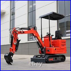 1.4Ton Mini Excavator Kubota Diesel Pilot System with Auger Drill &5 Attachments