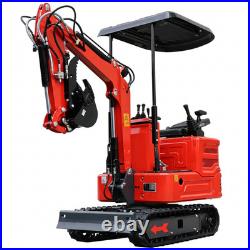 1.4Ton Mini Excavator Kubota Diesel Pilot System with Auger Drill &5 Attachments