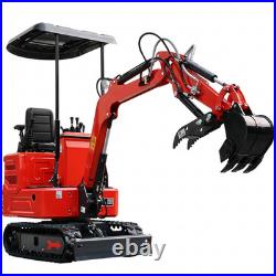 1.4Ton Mini Excavator Kubota Diesel Pilot System with Auger Drill &5 Attachments