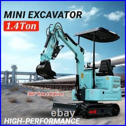 1.4Ton Mini Excavator Pilot System KUBOTA Diesel Engine with Hydralic Thumb USA