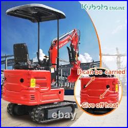 1.4 Ton Kubota Engine 11.23 HP Excavator Hydraulic Thumb Clamp Free Shipping US