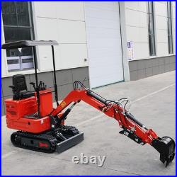 1.4 Ton Mini Excavator, 13.5HP Mini Skid Steer Loader Bundle, Free Ship & Unload