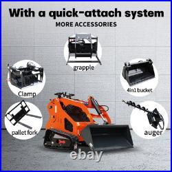 1.4 Ton Mini Excavator, 13.5HP Mini Skid Steer Loader Bundle, Free Ship & Unload