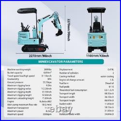 1.4 Ton Mini Excavator 4000lb KUBOTA Crawler Hydraulic Pilot Tracked Digger USA