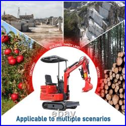 1.4 Ton Mini Hydraulic Excavator 11.23 HP Kubota Engine Crawler Digger For Sale