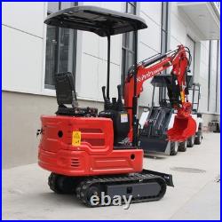 1.4 Ton Mini Hydraulic Excavator 11.23 HP Kubota Engine Crawler Digger For Sale