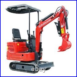 1.4 Ton Red Kubota Engine Mini Excavator, Hydraulic Pilot Control, USA STOCK, IL