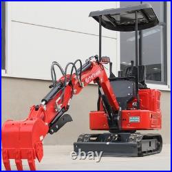 1.4 Ton Red Mini Excavator Kubota Engine Hydraulic Pilot Control, Free Shipping