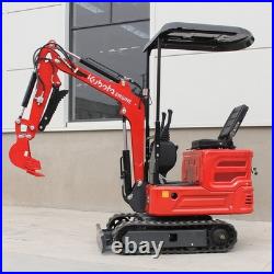 1.4 Ton Red Mini Excavator Kubota Engine Hydraulic Pilot Control, Free Shipping