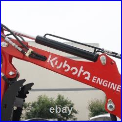 1.4 Ton Red Mini Excavator Kubota Engine Hydraulic Pilot Control, Free Shipping