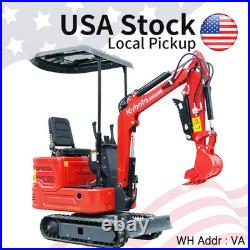 1.4 Ton Red Mini Excavator Kubota Engine Hydraulic Pilot Control, USA STOCK, VA