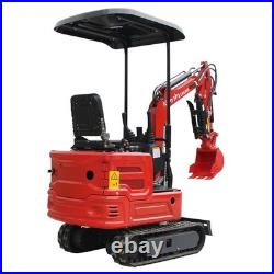 1.4 Ton Red Mini Excavator Kubota Engine Hydraulic Pilot Control, USA STOCK, VA
