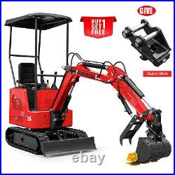 1.5Ton Digger Mini Excavator 13.5hp Gas Tracked Crawler B&S EPA Engine Depth 5ft