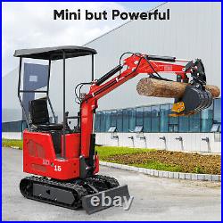 1.5Ton Digger Mini Excavator 13.5hp Gas Tracked Crawler B&S EPA Engine Depth 5ft