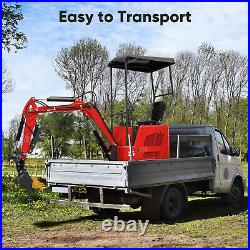 1.5Ton Digger Mini Excavator 13.5hp Gas Tracked Crawler B&S EPA Engine Depth 5ft