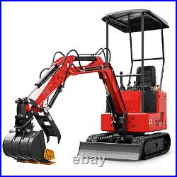 1.5Ton Digger Mini Excavator 13.5hp Gas Tracked Crawler B&S EPA Engine Depth 5ft