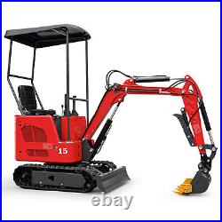 1.5Ton Digger Mini Excavator 13.5hp Gas Tracked Crawler B&S EPA Engine Depth 5ft