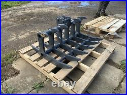 1.5 To 2.4 Ton Excavator Windrow Rake HARDOX 450 Vat Inc KUBOTA TAKEUCHI JCB CAT