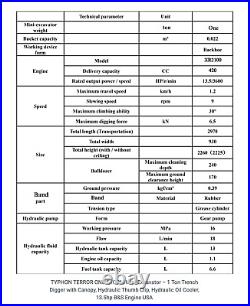 1.5 Ton Mini Excavator Crawler Digger 13.5hp B&S EPA Engine & Hydraulic Thumb US