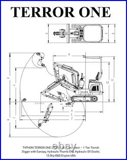 1.5 Ton Mini Excavator Crawler Digger 13.5hp B&S EPA Engine & Hydraulic Thumb US