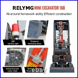 1.6Ton Mini Excavator 13.5HP EPA Gas Free Delivery / Unloading+5 accessories 1.6Ton Mini Excavator 13.5HP EPA Gas Free Delivery / Unloading+5 accessories
