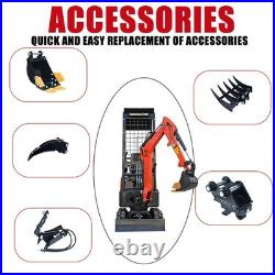 1.6Ton Mini Excavator 13.5HP EPA Gas Free Delivery / Unloading+5 accessories 1.6Ton Mini Excavator 13.5HP EPA Gas Free Delivery / Unloading+5 accessories
