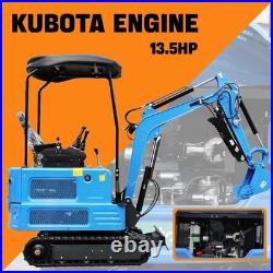 1.8TON Mini Excavator 13.5HP USA KUBOTA Diesel Digger Hydraulic Thumb Crawler