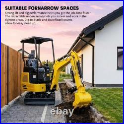 1.8T Mini Excavator Kubota D722 Diesel Engine, Side Swing & Extendable Tracks